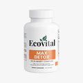 Ecovital Max Detox Acai Berry Complex dietary supplement bottle on a white background