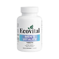 Bottle of Ecovital Men's Vitality Tablets on a white background