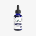 Bottle of Ecovital Methylene Blue Drops on a white background