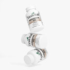 Three bottles of Ecovital Mushroom 10X capsules on a white background