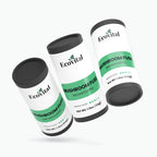 Three tins of Ecovital Mushroom Fuse Instant Coffee on a white background