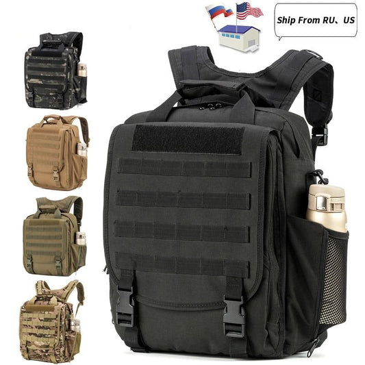 Molle Military Laptop Bag Tactical Messenger Bags Computer Backpack Fanny Belt Shouder Camping Outdoor Sports Army Bag-0